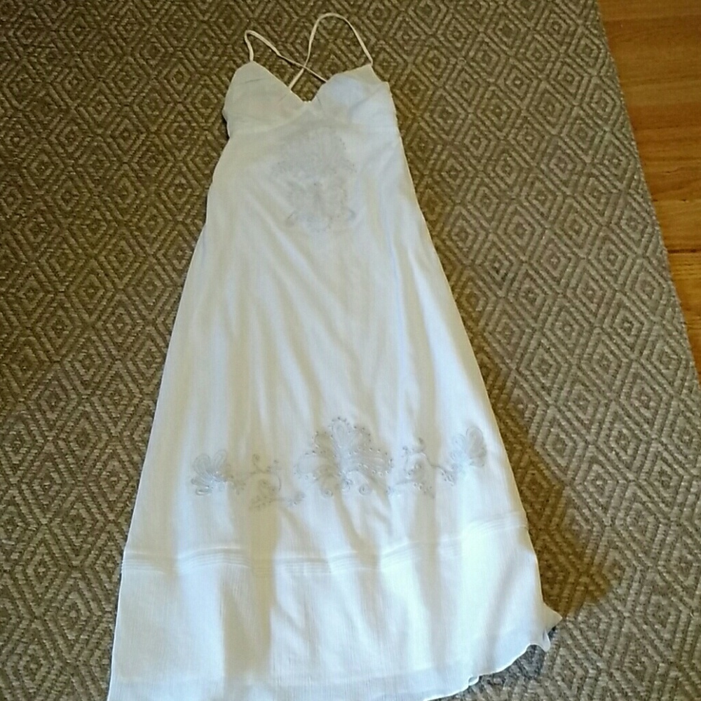 Banana Republic long white dress size 2 NWT